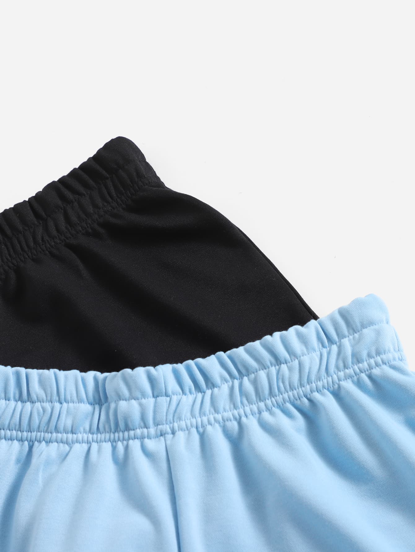 SHEIN EZwear 2 paquetes de pantalones cortos deportivos elásticos de cintura sólida