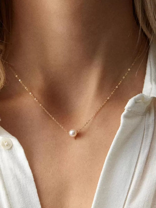 1 Pieza Collar Con Colgante Simple Y Elegante Adecuado Para Uso Diario De Mujeres