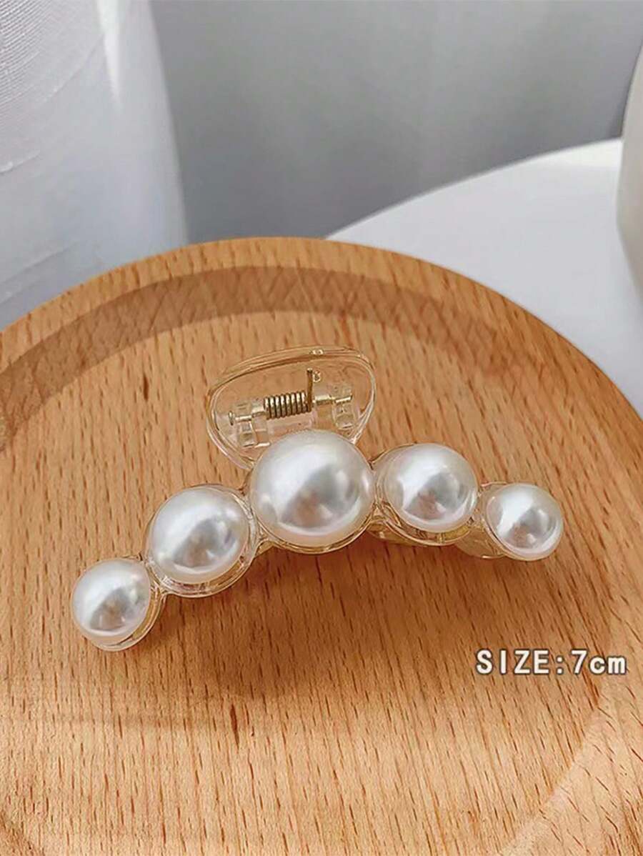 1 pieza Elegante y encantador accesorio de pelo con perla falsa para flequillo lateral y parte posterior de la cabeza, pinzas de verano, pasadores de pelo, pinzas de pelo, pinzas de pelo, pinzas de pelo, accesorios de pelo para mujer para vacaciones