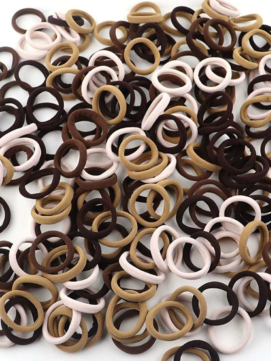 20 piezas/Lote Gomas de pelo elásticas sin costuras de color serie café para mujer, perfectas para uso diario, sujetadores de coleta casual, bandas de goma para el cabello, scrunchies, cuerda para el cabello, accesorio para la cabeza
