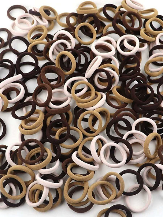 20 piezas/Lote Gomas de pelo elásticas sin costuras de color serie café para mujer, perfectas para uso diario, sujetadores de coleta casual, bandas de goma para el cabello, scrunchies, cuerda para el cabello, accesorio para la cabeza