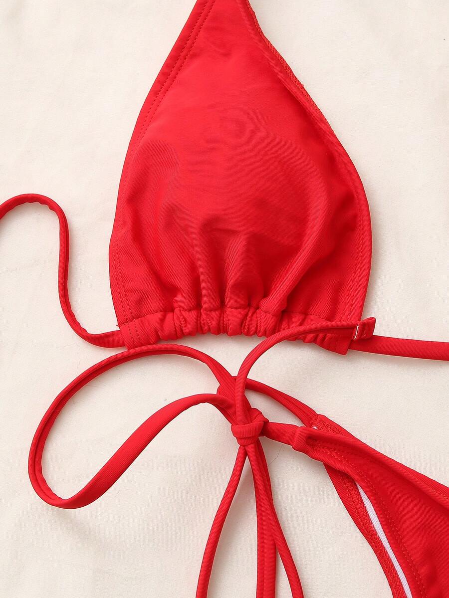 SHEIN Swim Conjunto de bikini de unicolor 2025