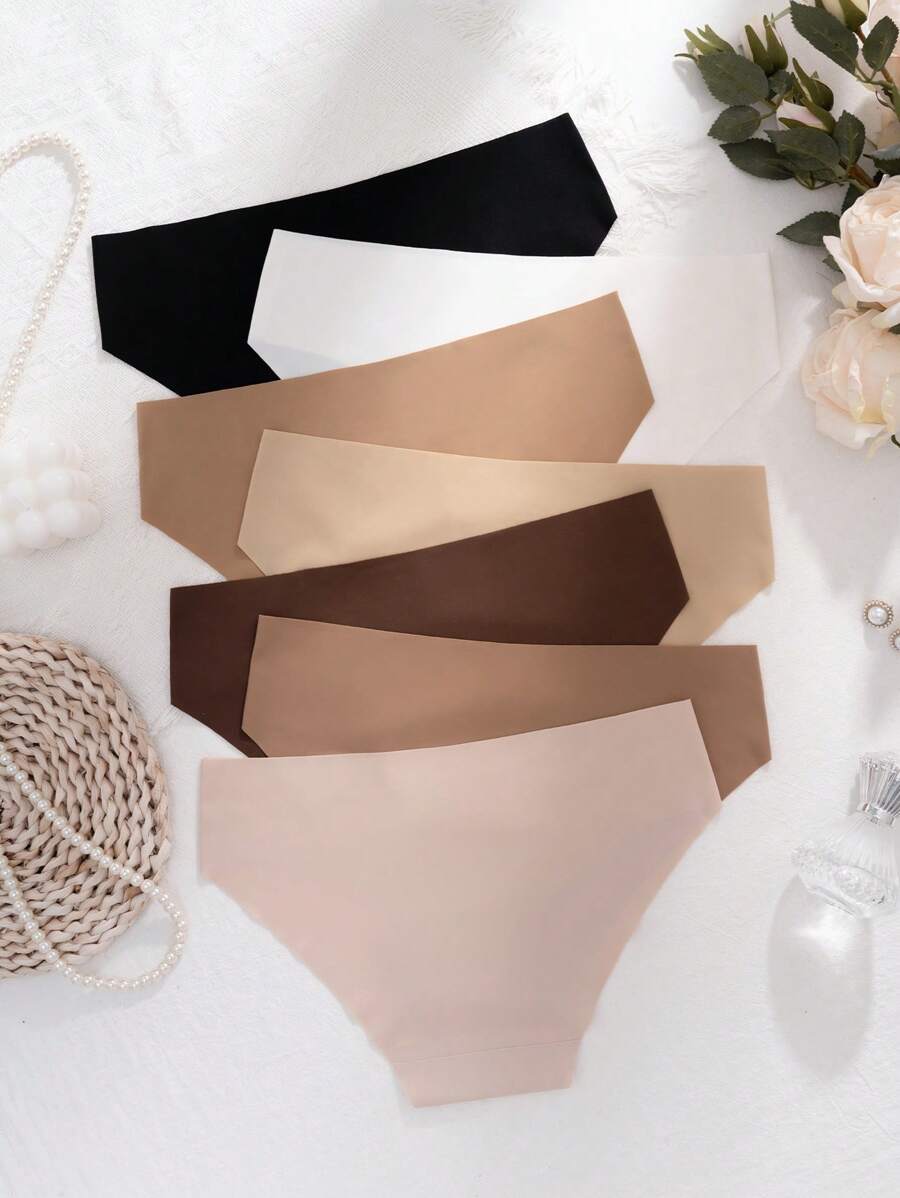 7 pares de bragas deportivas sin costuras, cómodas, transpirables y sexy de triángulo para mujeres