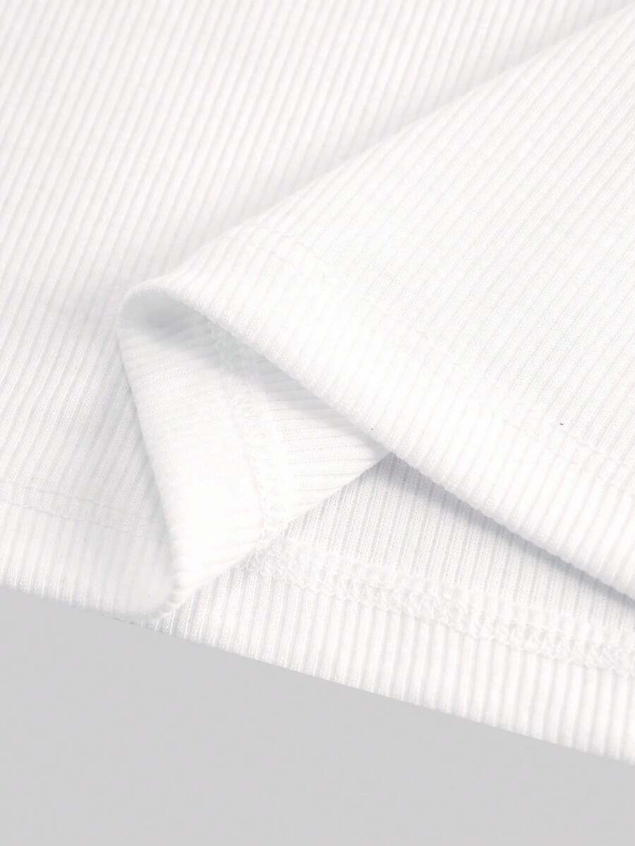 Flirla Parte superior corta de mujer de estilo Y2K con estampado de la bandera de Italia blanco