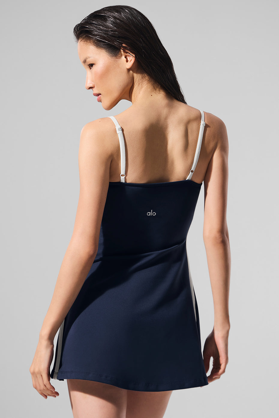 Vestido Airbrush Streamlined - Azul marino/Blanco roto