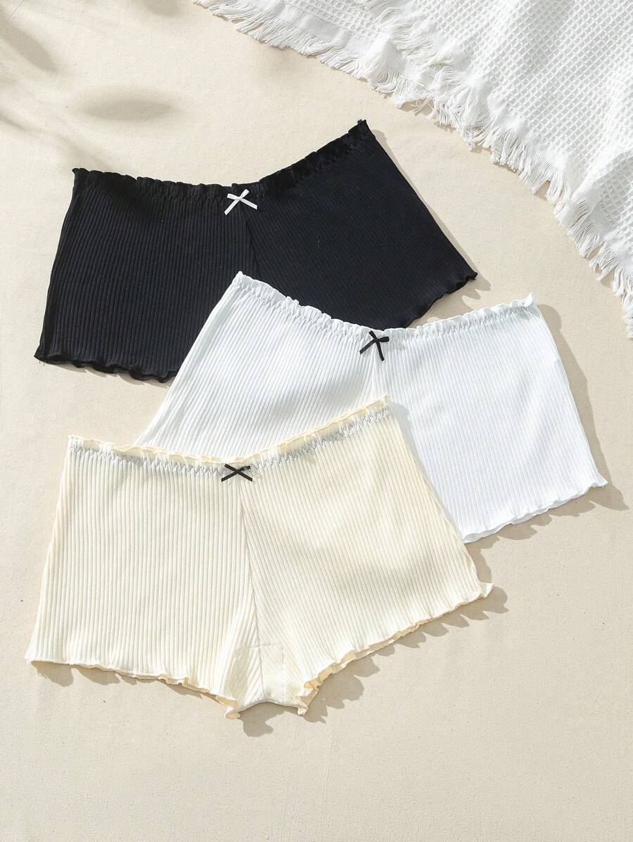 SHEIN Conjunto De Calzoncillos Boxers Decorados Con Lazo