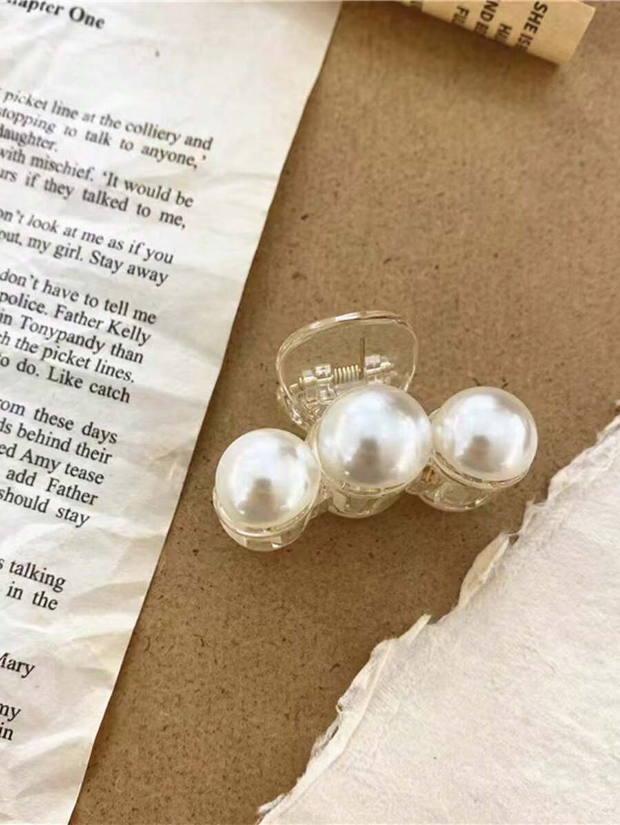 1 pieza Elegante y encantador accesorio de pelo con perla falsa para flequillo lateral y parte posterior de la cabeza, pinzas de verano, pasadores de pelo, pinzas de pelo, pinzas de pelo, pinzas de pelo, accesorios de pelo para mujer para vacaciones