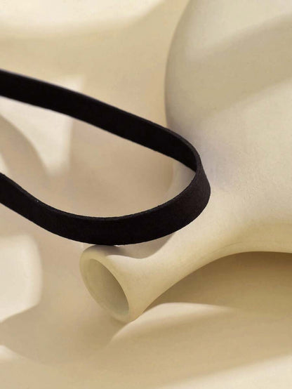 1 pieza Elegante y sexy collar gargantilla negro de una sola capa, minimalista y versátil, adecuado para uso diario y en vacaciones por las señoras