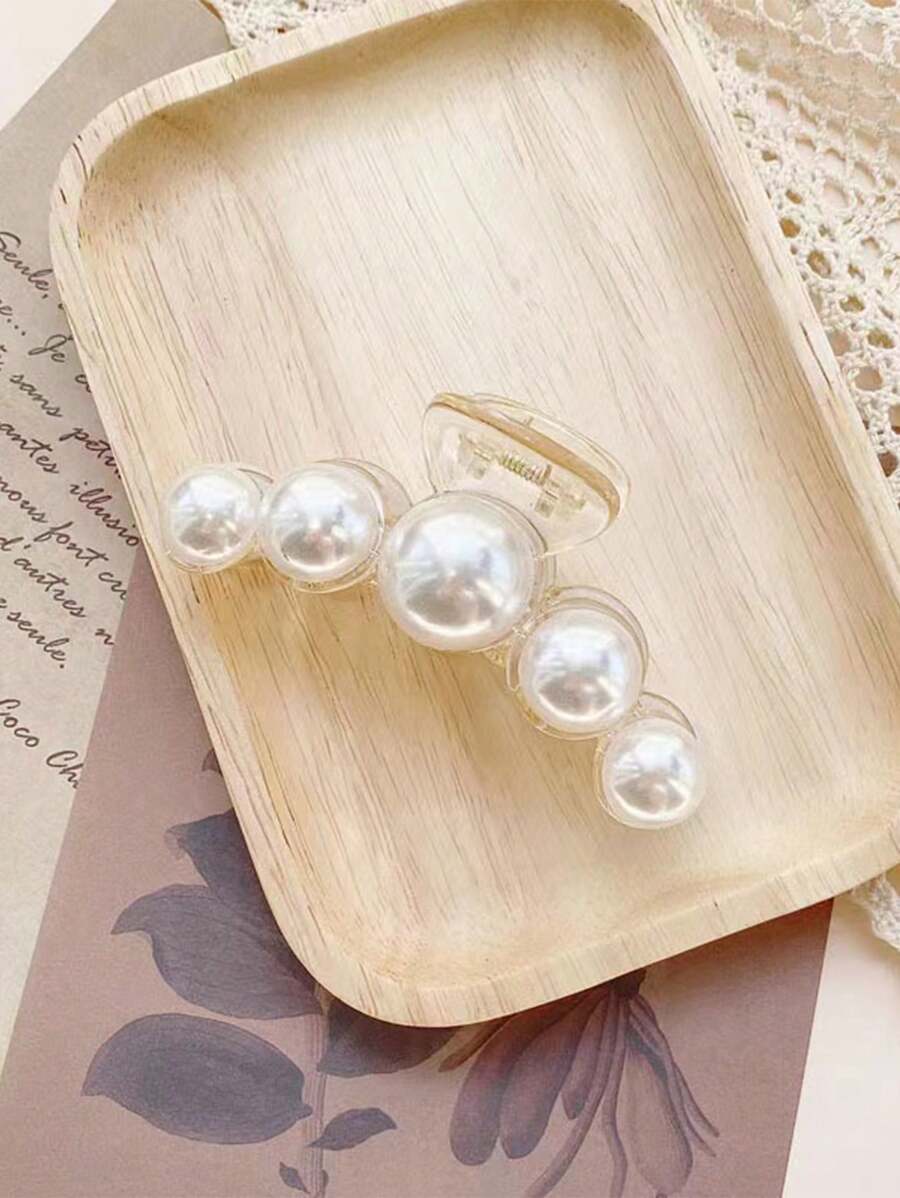 1 pieza Elegante y encantador accesorio de pelo con perla falsa para flequillo lateral y parte posterior de la cabeza, pinzas de verano, pasadores de pelo, pinzas de pelo, pinzas de pelo, pinzas de pelo, accesorios de pelo para mujer para vacaciones