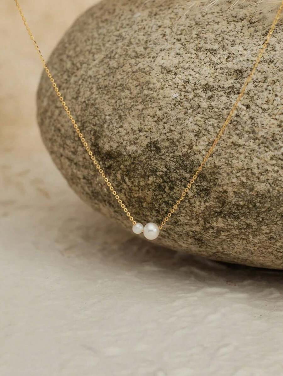 1 Pieza Collar Con Colgante Simple Y Elegante Adecuado Para Uso Diario De Mujeres