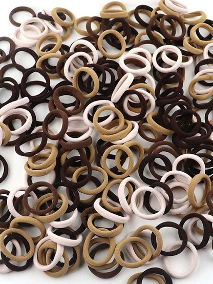 20 piezas/Lote Gomas de pelo elásticas sin costuras de color serie café para mujer, perfectas para uso diario, sujetadores de coleta casual, bandas de goma para el cabello, scrunchies, cuerda para el cabello, accesorio para la cabeza