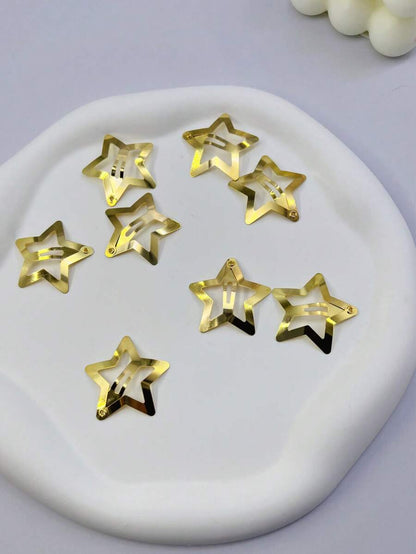 8/20/40 piezas Pinzas para el cabello de mujer con estrellas doradas, accesorios para fiestas, pinzas para el cabello con estrellas de metal dulces y elegantes, set de tocado con estrellas, pinzas para el cabello básicas de moda, adecuadas para uso diario