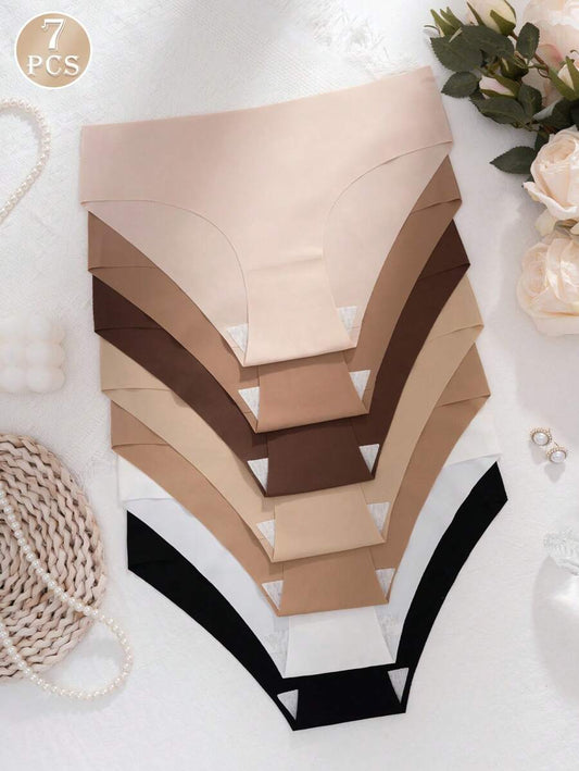 7 pares de bragas deportivas sin costuras, cómodas, transpirables y sexy de triángulo para mujeres
