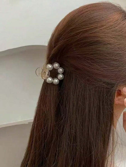 1 pieza Elegante y encantador accesorio de pelo con perla falsa para flequillo lateral y parte posterior de la cabeza, pinzas de verano, pasadores de pelo, pinzas de pelo, pinzas de pelo, pinzas de pelo, accesorios de pelo para mujer para vacaciones