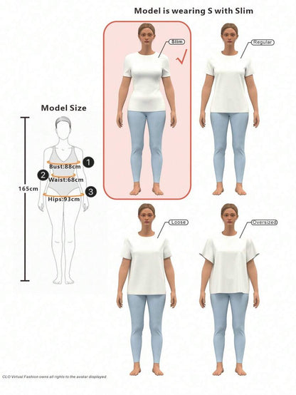 SHEIN EZwear Casual Minimalist Pattern Contrast Color Collar & Cuff Fitted Cropped Women T-Shirt, Suitable For Summer